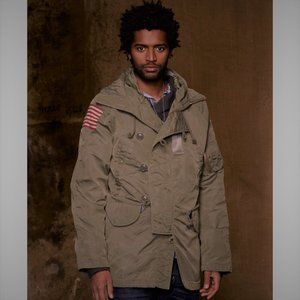 Denim & Supply Men's Military Hooded Jacket Size L